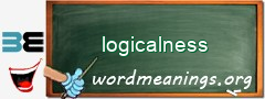 WordMeaning blackboard for logicalness